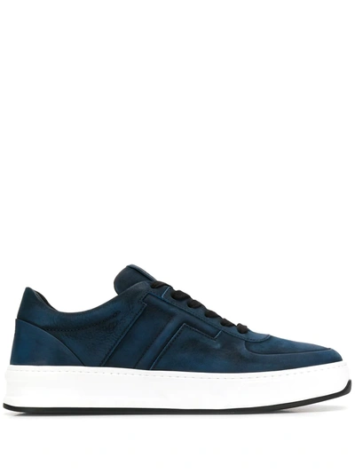 Tod's Side T Low-top Sneakers In Blue