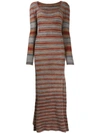 JACQUEMUS KNITTED STRIPED DRESS