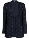 GUCCI GUCCI CHERRY FIL COUPÉ WOOL JACKET - 蓝色