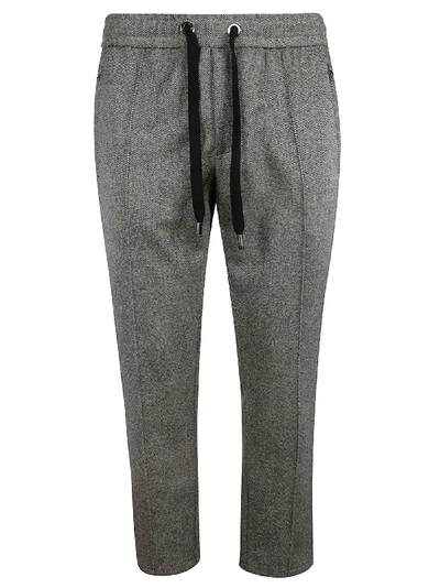 Dolce & Gabbana Pleated Detail Track Pants In Bianco Nero