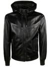 DOLCE & GABBANA LOGO PATCH HOODED BOMBER,11022965