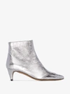 ISABEL MARANT ISABEL MARANT SILVER DURFEE 60 ANKLE BOOTS,BO034319A059S13975306