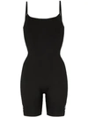 Adidas Originals Embroidered Striped Stretch-jersey Bodysuit In Black