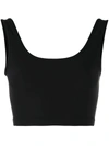 Wardrobe.nyc Release 02 Scoop-neck Jersey Cropped Top In Black