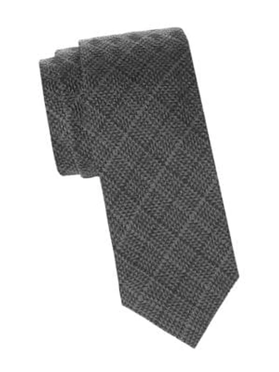 Giorgio Armani Textured Tie In Metal