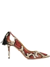 AQUAZZURA AQUAZZURA FOREVER MARILYN SNAKE-EFFECT 85MM PUMPS - 红色