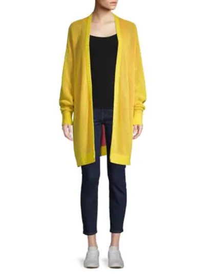 Tre By Natalie Ratabesi Miki Knit Cashmere Cardigan In Yellow