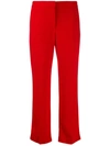 ALEXANDER MCQUEEN ALEXANDER MCQUEEN TAILORED CROPPED TROUSERS - 红色