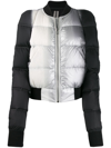 RICK OWENS RICK OWENS SPRAY EFFECT PUFFER JACKET - 黑色