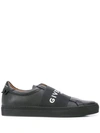 Givenchy Low-top Sneakers Urban Street Calfskin Logo Black In Black
