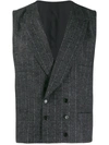 DOLCE & GABBANA DOUBLE-BREASTED PINSTRIPE VEST