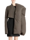 RICK OWENS Doll Mantle Cropped Pillow Jacket