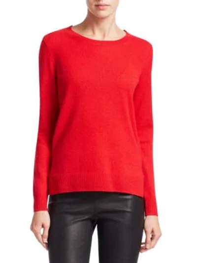 Saks Fifth Avenue Women's Collection Featherweight Cashmere Sweater In Red Apple