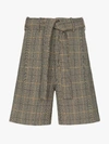 PLAN C PLAN C CHECKED TAILORED BERMUDA SHORTS,PNCAA66CFYTP02113801128