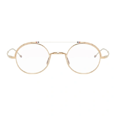 Thom Browne Eyewear 圆框眼镜 - 金色 In Gold
