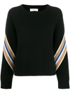 SANDRO MANUEL CONTRASTING SLEEVES SWEATER