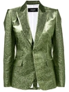 Dsquared2 Fitted Metallic Blazer In Green