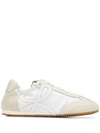Loewe Ballet Runner Leather And Suede Sneakers In White