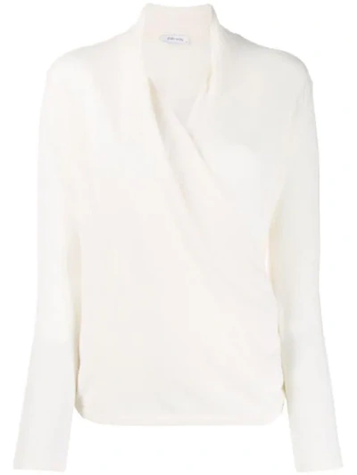 Philo-sofie Wrap Front Jumper - 白色 In White