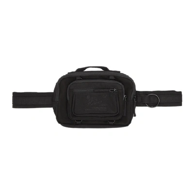 Raf Simons Embroidered Belt Bag In Black