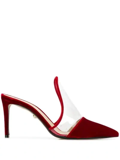 Alevì Velvet Panel Pumps - 红色 In Red