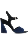 FERRAGAMO ANGLED HEEL SANDALS