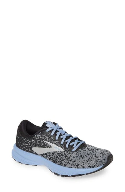 Brooks Launch 6 Running Shoe In Black/ Primer/ Bel Air Blue