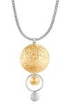 John Hardy 18k Yellow Gold & Sterling Silver Dot Drop Pendant Necklace, 16 In Silver/ Gold