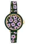 KATE SPADE KATE SPADE PARK ROW FLORAL SILICONE STRAP WATCH, 34MM,KSW1542