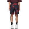 VALENTINO VALENTINO NAVY AND RED CAMO SHORTS