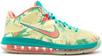 Pre-owned Nike Lebron 9 Low Lebronald Palmer In Yellow/teal/floridian