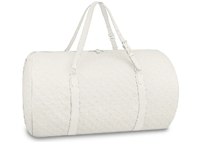 Pre-owned Louis Vuitton Polochon Monogram Empreinte White