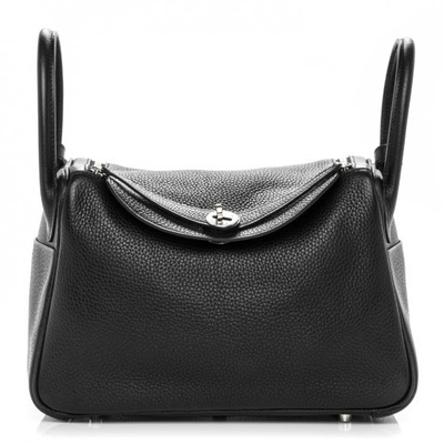 Pre-owned Hermes Lindy Clemence 30 Noir Black