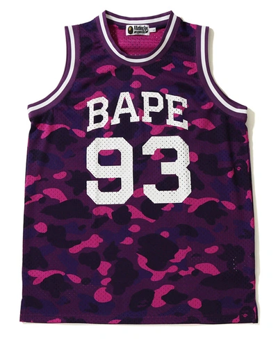Pre-owned Bape Color Camo Basketball Tank Top Purple