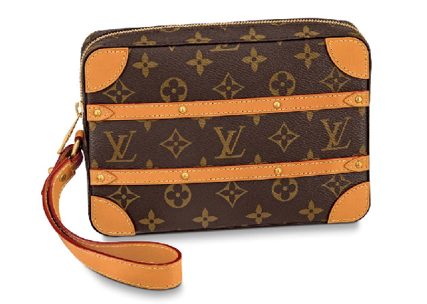 Pre-Owned Louis Vuitton Soft Trunk Pouch Monogram Brown | ModeSens