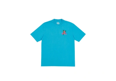 Pre-owned Palace  Dancing Man T-shirt Teal Blue