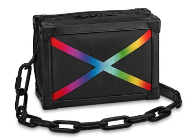 Pre-owned Louis Vuitton Soft Trunk Taiga Black/rainbow