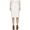 SEE BY CHLOÉ SEE BY CHLOE WHITE DENIM PARADE SKIRT