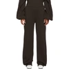 LEMAIRE LEMAIRE BROWN FLEECE LOUNGE trousers