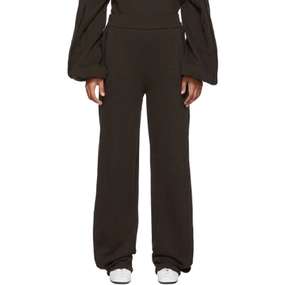Lemaire Brown Fleece Lounge Trousers In 489 Chocola