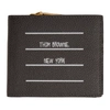 THOM BROWNE GREY 'TBNY' PAPER LABEL BIFOLD WALLET