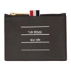 THOM BROWNE THOM BROWNE GREY SMALL INVERTED TBNY PAPER LABEL COIN PURSE