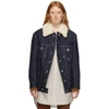 CHLOÉ CHLOE BLUE QUILTED DENIM JACKET