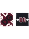 DOLCE & GABBANA JACQUARD DG LOGO WRISTBANDS