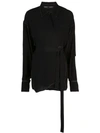 PROENZA SCHOULER EXAGGERATED EPAULET LONG SLEEVE WRAPPED TOP