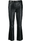 ANIYE BY CROPPED FAUX-LEATHER TROUSERS