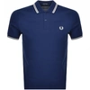 Fred Perry Twin Tipped Polo T Shirt Blue In Blue