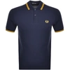 FRED PERRY TWIN TIPPED POLO T SHIRT BLUE,121524