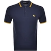 Fred Perry Twin Tipped Polo Shirt - Carbon Blue In Blue