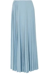 THE ROW TULU PLEATED SILK CREPE DE CHINE MAXI SKIRT